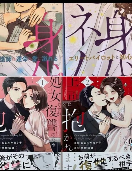 処女ですが復讐のため上司に抱かれます!1、2完結身代わりハネムーン エリートパイロットと初心な看護師は運命の愛に溺れる上下巻セット
