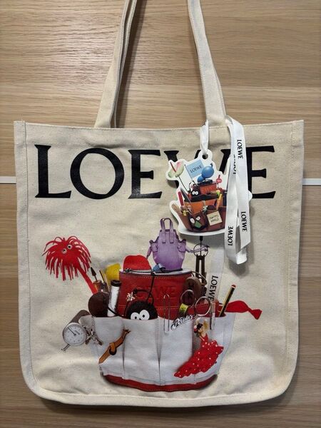 ロエベ LOEWE CRAFTED WORLD展 ノベルティ トートバッグ クラフトチャーム付き