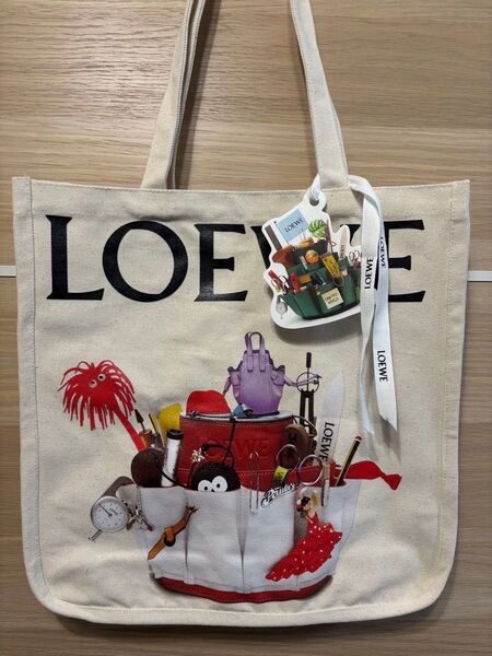 ロエベ LOEWE CRAFTED WORLD展 ノベルティ トートバッグ クラフトチャーム付き《緑》ラスト一点