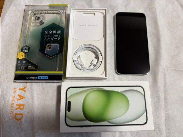 Apple iPhone15 plus 256GB green AppleCare+ 2026/10/26まで SIMフリー