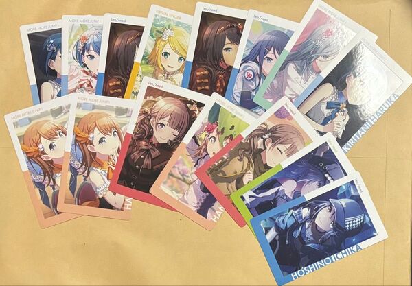 プロセカ エピカ モモジャン レオニ 15枚、バレンタインほなみ特訓後箔押し、おまけつき 計16枚とおまけを発送します