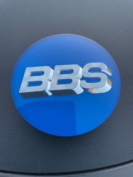 BBS ホイールセンターキャップ 1枚 ブルー/シルバー 70mm