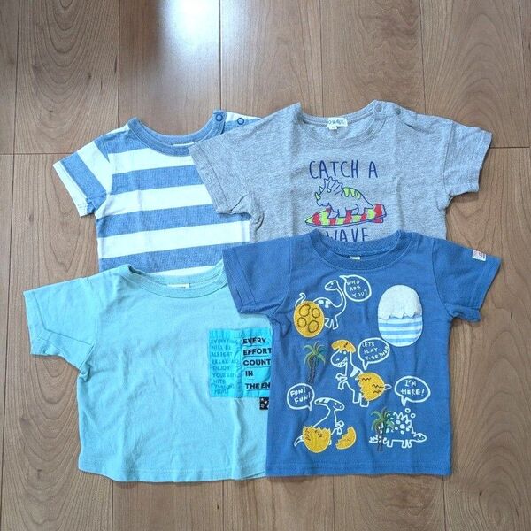 男の子 半袖Tシャツ 4枚セット 80cm