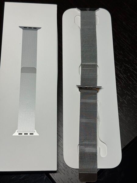 Apple 純正 AppleWatch シルバーミラネーゼループ MTJR3FE/A アップルウォッチ バンド