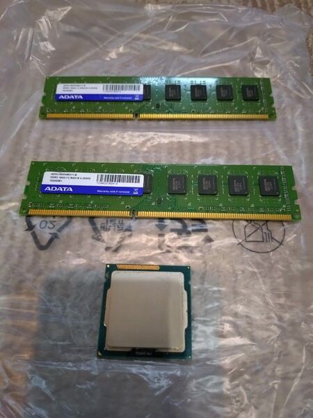 DDR3メモリ 8GB×2枚とIntel Core i7 3770K のセット