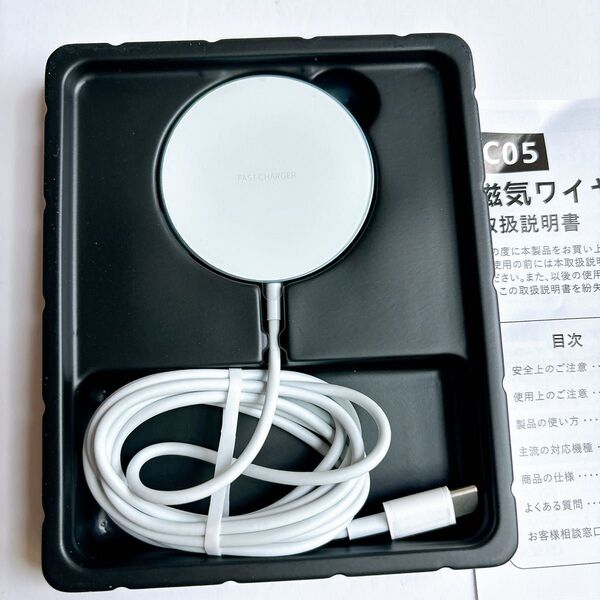 磁気ワイヤレス充電器 ホワイト15w iPhone Android イヤホン iPhone Apple