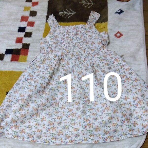 プチポワベール小花柄 ワンピース110センチ