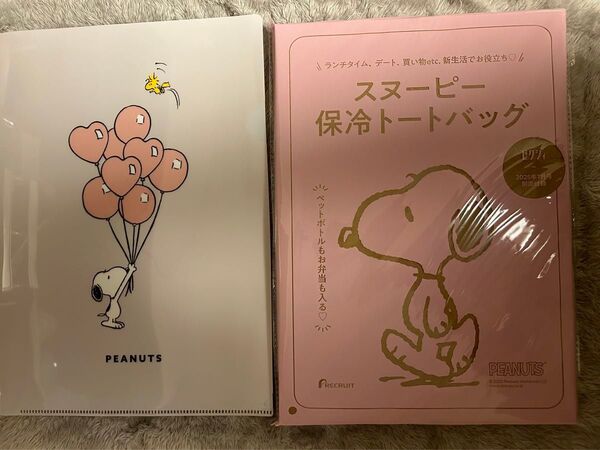 ゼクシィ 20257月号付録 SNOOPY保冷バック+限定クリアファイル 新品