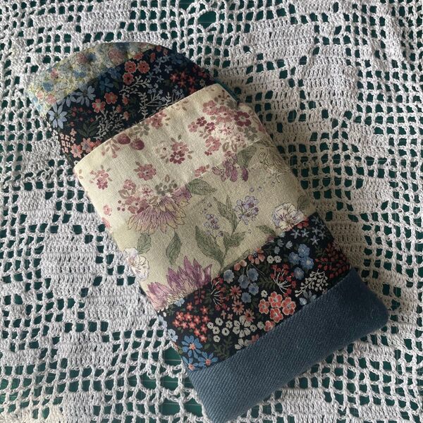 ハンドメイド パッチワーク メガネケース 花柄