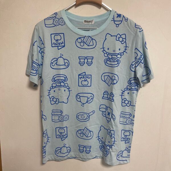 ハローキティ Tシャツ 水色 サイズL 半袖 新品タグ付き