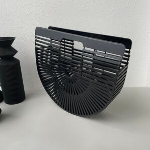 ハーフムーンバッグ バンブーバッグ 竹 かごバッグ サマーバッグ ハンドバッグ 浴衣バッグ