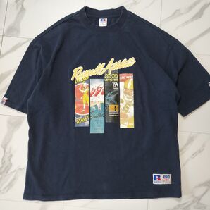 USA製 / Russell Athletic - プリント 半袖 Tシャツ 生地厚 オーバーサイズ XL