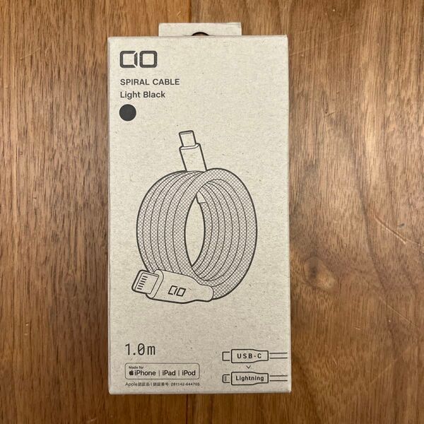 CIO スパイラルケーブル USB-C to ライトニング 1m