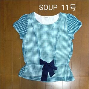 SOUP 半袖 カットソー チェック