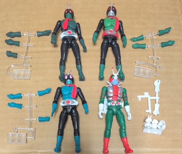 掌動XX仮面ライダー 桜島1号 旧1号 旧2号 V3 4点セット