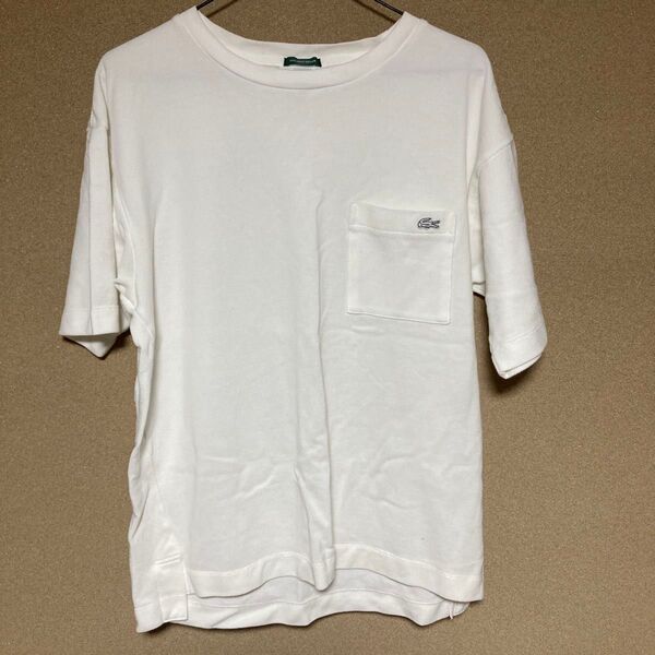 LACOSTE ラコステ 鹿の子地 Tシャツ 白 日本製