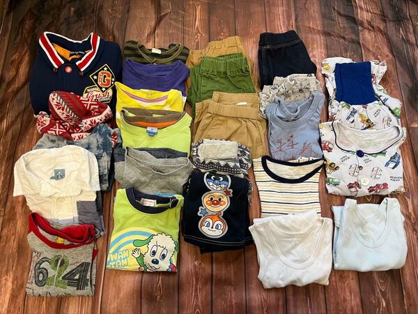 95cm 古着22着まとめ売り 保育園着 男の子 長袖 子供服