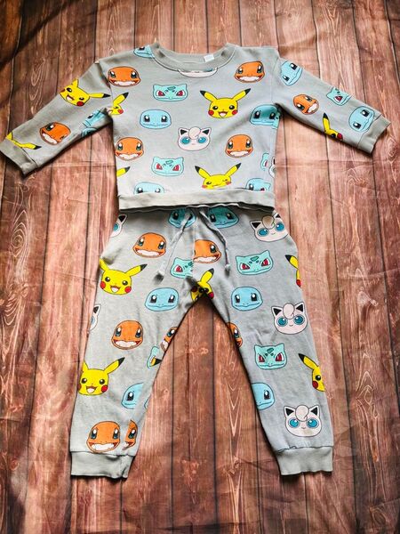 ポケモン パジャマ スウェット セットアップ 上下セット 長袖 110cm