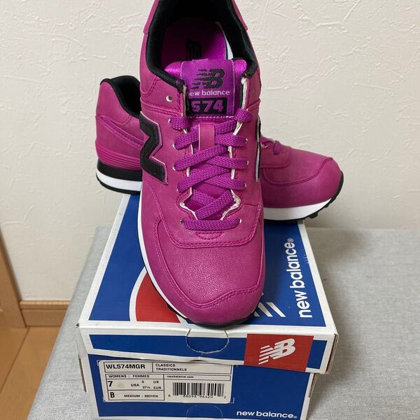 New Balance WL574MGR ピンク 24cm