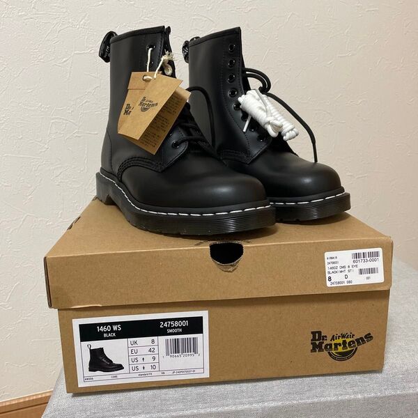 Dr.Martens 1460 WS 8ホールブーツ UK8 ブラック 新品