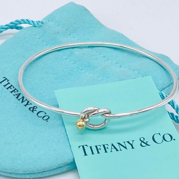 TIFFANY&COティファニー ラブノット バングル SV925 750YG