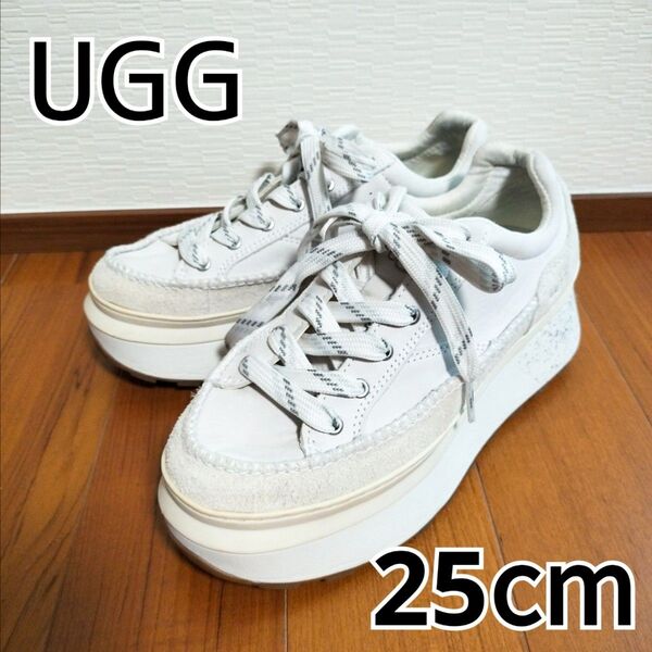 UGG/アグ◆Marin Lace◆厚底スニーカー◆白 ホワイト◆25cm