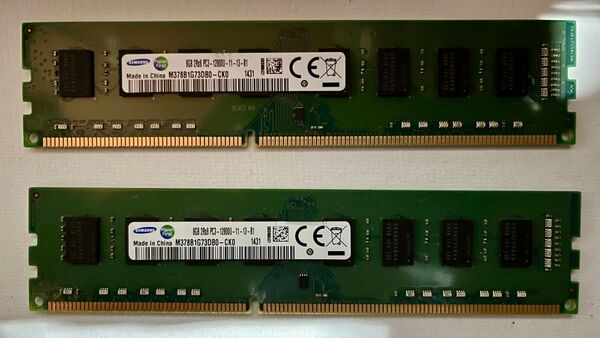 SAMSUNG 8GBメモリ 2枚セット M378B1G73DB0-CKO