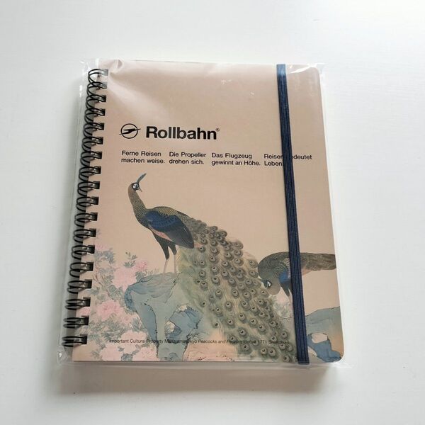 Rollbahn DELFONICS ロルバーン ポケット付きメモ L サイズ相国寺展 限定 牡丹孔雀図