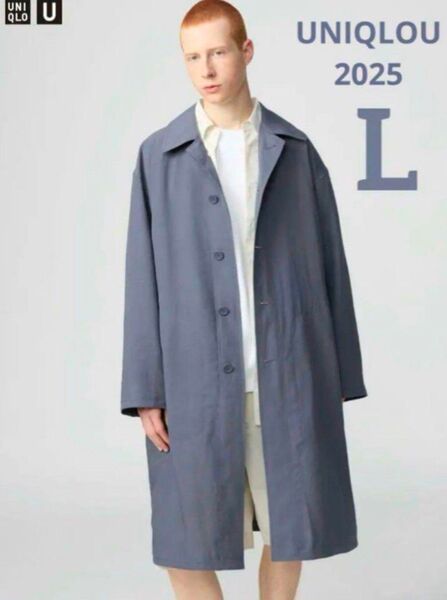 【新品】ユニクロU オーバーサイズステンカラーコート L GRAY 2025新作 完売品