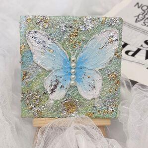 テクスチャーアート 絵画 絵の具 絵 インテリア 抽象画 美術 蝶々 装飾 置き物 ハンドメイド 原画 創作 ちょう 洋画 工芸品
