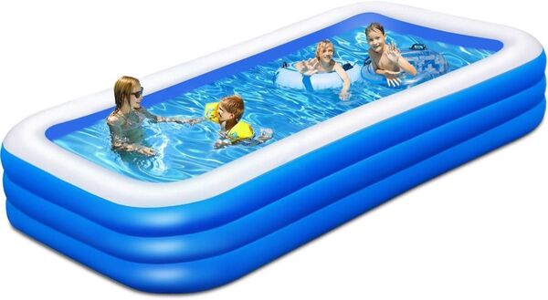 大型プール ビニールプール 家庭用 ベビー 子供 ペット 犬猫 水遊び 中型 大型 XLサイズ 305*183*56cm ブルー