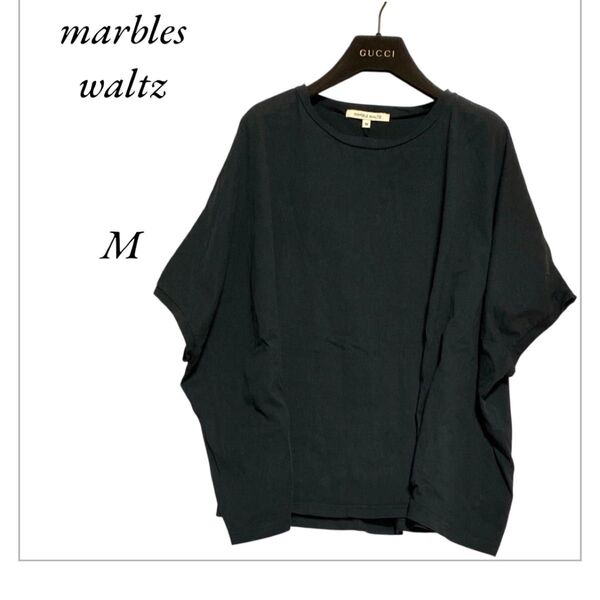 marbles waltz Tシャツ 半袖Tシャツ トップス 黒Tシャツ Mサイズ レディース 黒 無地Tシャツ