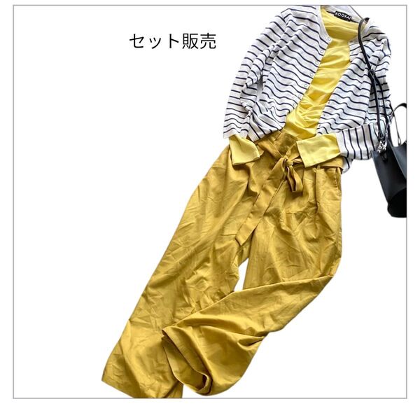 セットアップ レディース トップス ボトムス おまとめ カーディガン カットソー ワイドパンツ カジュアルパンツ Fサイズ