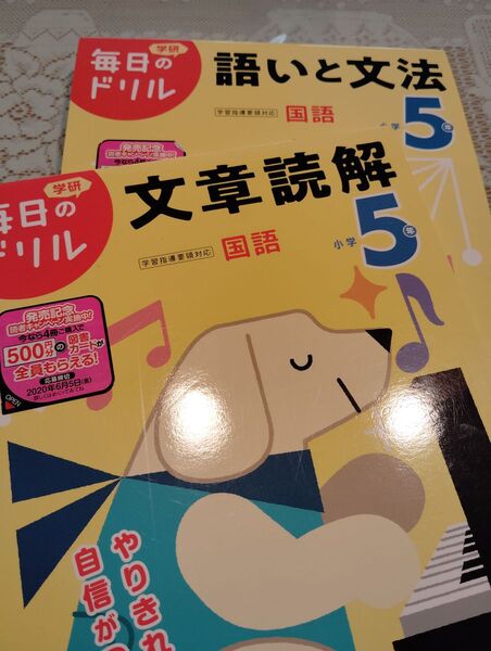 学研毎日のドリル 文章読解 語いと文法 小学5年