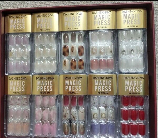 新品 10個セット DASHING DIVA ダッシングディバ マジックプレス ネイルチップ つけ爪 ハンド用