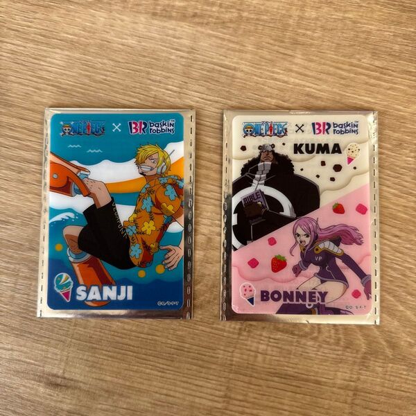 ワンピース×サーティーワン オリジナルコレクションカード サンジ クマ ボニー