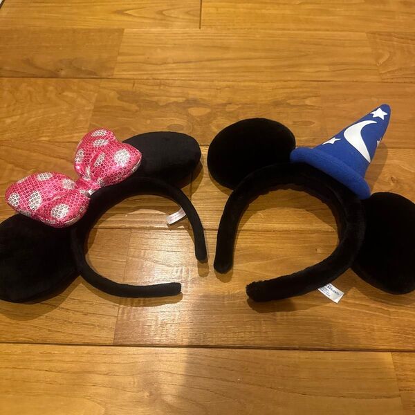 ミニーマウス&ファンタジアミッキー カチューシャ 2個セット