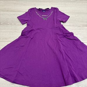 アナスイミニ 蝶々 ネックレス風 Tシャツワンピース 120