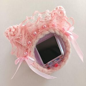 たまごっちスマート・ユニカバー メイド風 ピンクねこちゃん パール りぼん