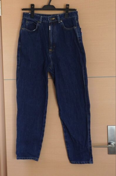 SOMETHING スリム ハイウエスト テーパードパンツ デニムパンツ SN9418 Lサイズ パンツ 日本製 EDWIN