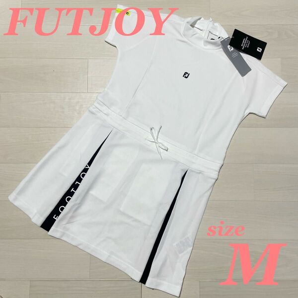 フットジョイ モックネック 半袖 ワンピース FUTJOY