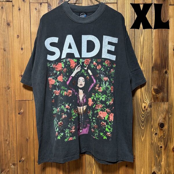 XL SADE ビンテージ加工Tシャツ バックプリント シャーデー 半袖Tシャツ