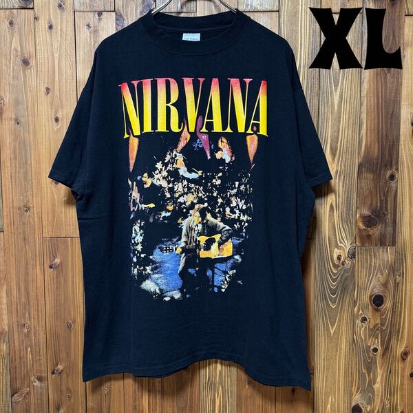 XL NIRVANA ビンテージ加工Tシャツ ニルヴァーナ バンドtシャツ