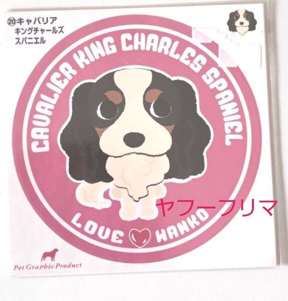 未使用『キャバリアキングチャールズスパニエル』犬種別ドッグイラストステッカー 大きめ!