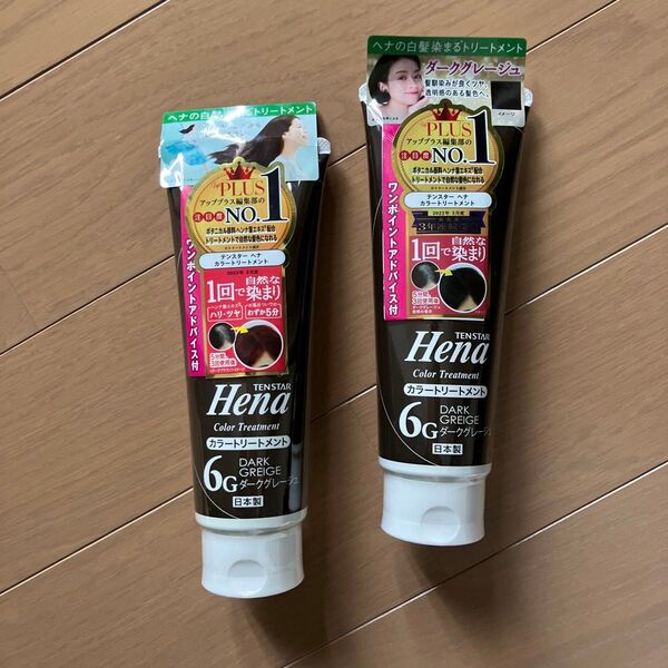 未使用 テンスター ヘナ カラートリートメント ダークグレージュ 6G 2個セット