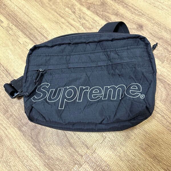 Supreme ブラック ウエストバッグ シュプリーム