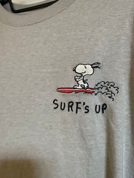 スヌーピー サーフィン 長袖Tシャツ L