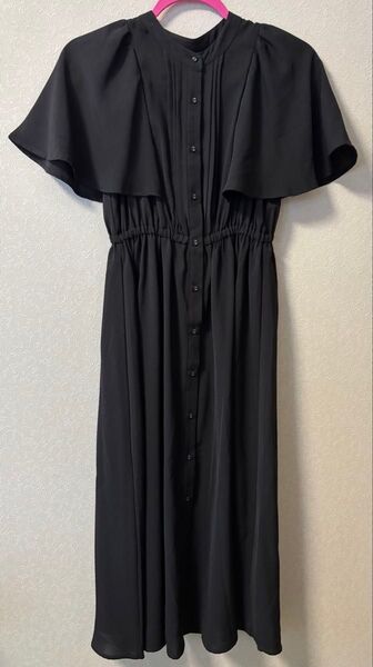 【即購入不可】 Avail アベイル フリルワンピース 黒 ブラック フリーサイズ M〜Lサイズ