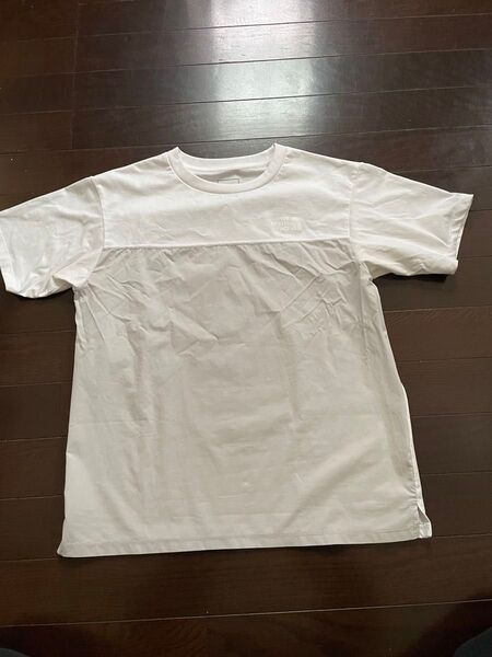 THE NORTH FACE 異素材Tシャツ ホワイト×ライトグレーM
