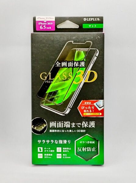 iPhone11Max/XS MAX 反射防止ガラスフィルム・3Dフレーム付き